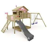 Wickey Spielturm Klettergerüst Smart Coast mit Schaukel & pastellpinker