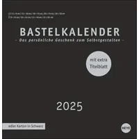 Heye Premium-Bastelkalender schwarz groß 2025: