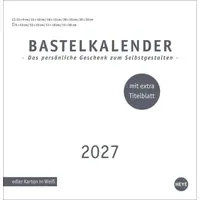 Heye Premium-Bastelkalender weiß groß 2027