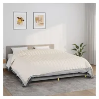 VidaXL Gewichtsdecke Hellcreme 220x260 cm 15 kg Stoff