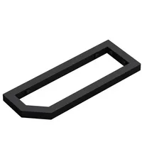 Doporro Waschtischhalterung Waschtischkonsole Wandkonsole 48x2.5x15 cm rostfreie Edelstahl schwarz