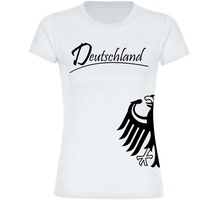 Multifanshop Damen T-Shirt - Deutschland - Adler seitlich -