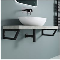 Doporro - 38x2.5x15 cm rostfreie Edelstahl schwarz Wandhalter Träger