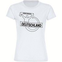 Multifanshop Damen T-Shirt - Deutschland - Meine Fankurve -