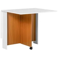 Homcom Schreibtisch Mobiler Tisch Weiß