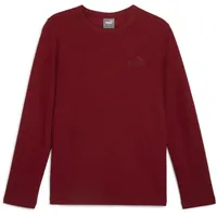 Puma Unisex Ess Elevated Waffle Longsleeve Tee T-Shirts, Rot