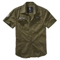 Brandit Textil Luis Vintage Kurzarmhemd Olive L