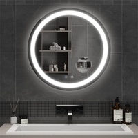 Mondeer LED Badspiegel Rund 60cm, Badezimmerspiegel mit Beleuchtung Touch