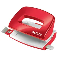 Leitz Locher Mini NeXXt WOW Metall, 10 Blatt, rot