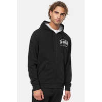Lonsdale Lintmill Reißverschlusspullover - Black / White / Grey