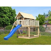 Karibu Akubi Stelzenhaus Fidel mit Satteldach inkl. Wellenrutsche und