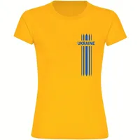 Multifanshop Damen T-Shirt - Ukraine - Streifen - Druck