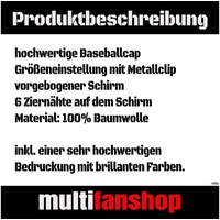 Multifanshop Baseballcap - Europa - Herzschlag - Druck gelb