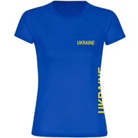 Multifanshop Damen T-Shirt - Ukraine - Brust & Seite