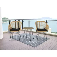 Happy Home Balkonset 3-tlg. Schwarz