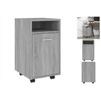 VidaXL Beistellschrank mit Rollen Grau Sonoma 33x38x60cm Holzwerkstoff