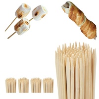 Relaxdays Grillspieße 90 cm Bambus natur