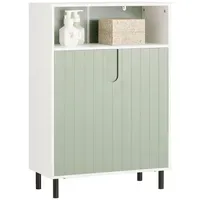 SoBuy Badkommode 60 x 87 x 30 cm Weiß-Grün