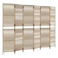 VidaXL Paravent 6-tlg. Beige Poly Rattan