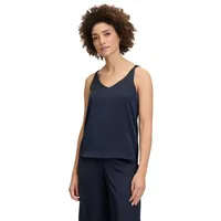 Vera Mont Satin-Bluse mit V-Ausschnitt in Night Sky |