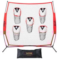 Vevor 217 x 125,5 x 223 cm Fußballtrainer-Wurfnetz, Trainings-Wurfziel-Übungsnetz
