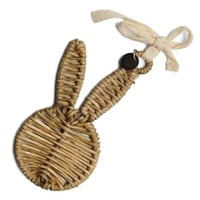 Riviera Maison Easter Bunny Ornament Osterdekoration, Rattan Osterhase Braun