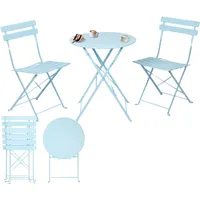 Albatros Bistro, Blau Metall 2-Sitzer, Balkonmöbel Set oder Gartenmöbel