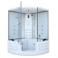 AcquaVapore Dampfdusche Whirlpool Dusche Duschkabine K70-WS-TH-EC 150x150cm - weiß