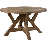 MASSIVMOEBEL24.DE MASSIVMOEBEL24 Esstisch rund Teak 140x140x78 natur unbehandelt BASSANO
