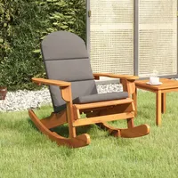 VidaXL Adirondack-Schaukelstuhl mit Kissen Massivholz Akazie