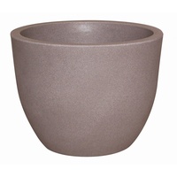 Geli Thermo Plastic Pflanzkübel Rimini aus Kunststoff, Farbe:Taupe;Durchmesser:45 cm