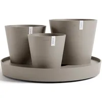 Ecopots Blumentopf ECOPOTS "Dubai Taupe", grau (taupe), B:56,5cm H:30,7cm