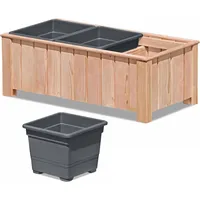 Endorphin Endorphin, Blumentopf, Pflanzkasten 3er Set aus Lärchenholz (101