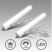 B.K.Licht LED Unterbauleuchte, weiß, LED/4W, 2er-Set
