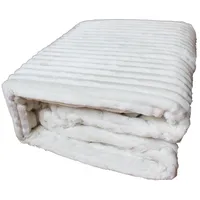 KH-Haushaltshandel Winter Wende Bettwäsche Cashmere Cord, 135x200+80x80cm, hellgrau, Fleece,