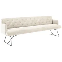 KAWOLA Esszimmerbank CHARME Cord cremeweiß 166cm