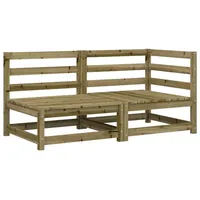 VidaXL Gartensofa 2-Sitzer Kiefernholz Imprägniert Vidaxl