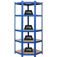 Proregal Eckregal Ragnar 1x: 180x70x40cm Blau Metall, Rechteckig, 70x180x40