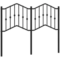 VidaXL Kopfteil Metall Schwarz 120 cm - Schwarz