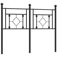 VidaXL Kopfteil Metall Schwarz 120 cm