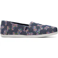 TOMS Alpargata Embroidered Floral Damen Espadrilles mit Blumenmotiv, Marineblau