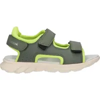 GEOX J AIRADYUM BO Sandal, Military/Lime, 33 EU