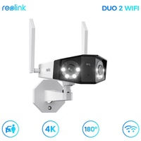 Reolink 4K Dual-Lens WLAN Überwachungskamera Aussen, 180° Ultra-Weitwinkel, Person-/Fahrzeug-/Haustier-Erkennung,