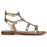 GEOX D SOZY S B Flat Sandal, Gold, 40