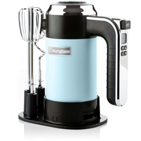 Westinghouse Handmixer, Retro Serie 350 Watt, 6 Geschwindigkeitsstufen, hellblau