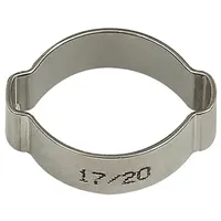 Riegler 2-Ohr-Schl.klemme, Edelstahl (W4), Spannbereich 20-23 mm, 8,0 mm