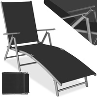 Tectake tectake® Gartenliege, klappbar, 7-fach verstellbare Rückenlehne, 182 x