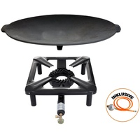 ALLGRILL Hockerkocher-Set (groß) mit Gusseisengrillschale Ø 45 cm