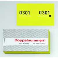 WOLF & APPENZELLER Doppelnummernblöcke 0001-0100, 0101-0200, 0201-0300, 0301-0400, 0401-0500,