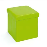 VCM ebuy24 Sanne Aufbewahrungsbox Hocker, faltbar mit Deckel, grün.